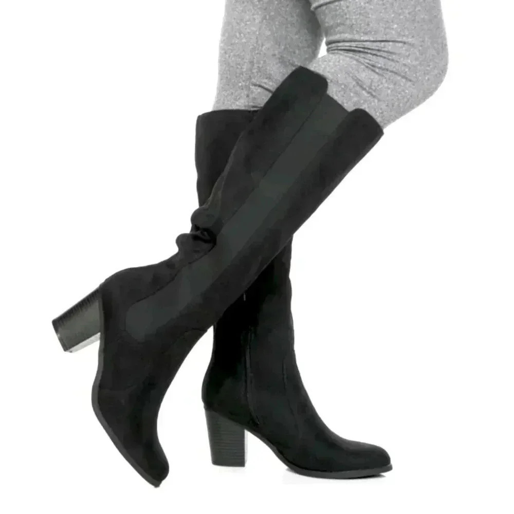 Sugar Willetta Women's Knee-High Boots Size 7.5M Black